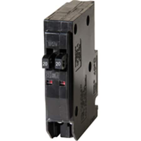 Maxpower Miniature Circuit Breaker, QO Series, 20A, 2x1 Pole, 120/240V AC, 10kA at 120/240V AC MA421269